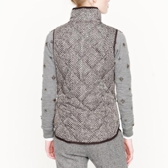J.Crew Herringbone Down Vest V. - Picture 4 of 9